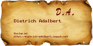 Dietrich Adalbert névjegykártya